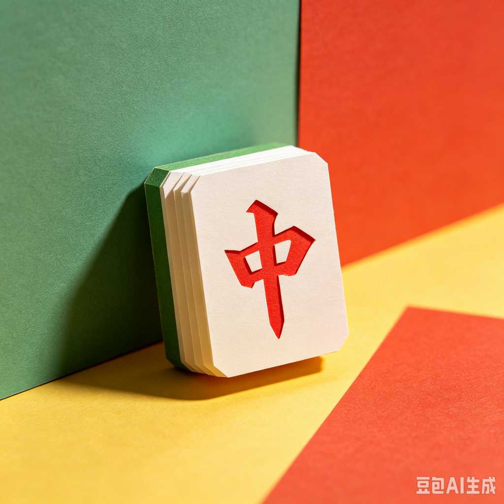 flat print mahjong set
